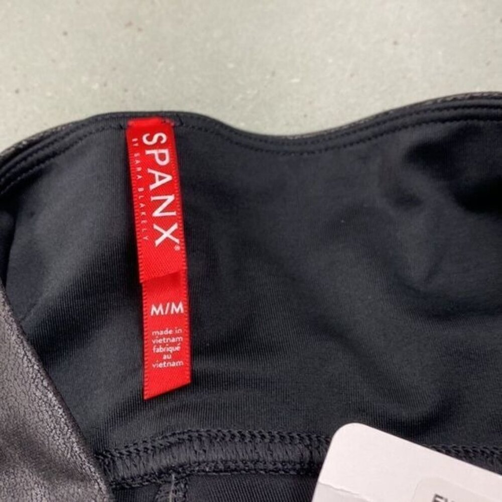 Spanx Womens Faux Leather Moto Legging Black Size M - Picture 7 of 12